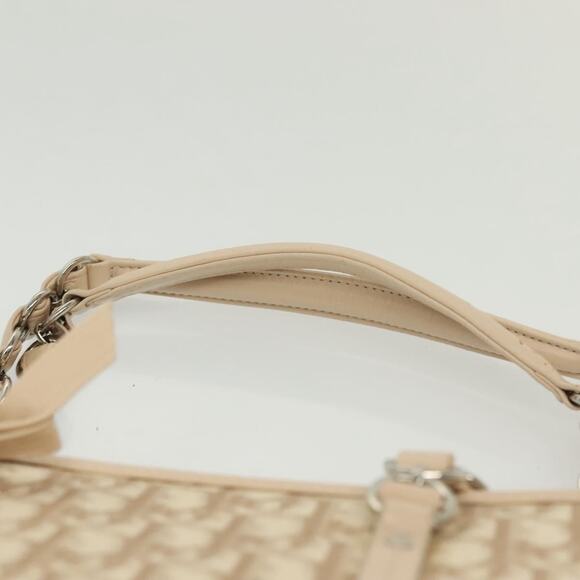 DIOR Trotter Canvas Romantic Chain Tote Bag Pvc Beige - Picture 8 of 12